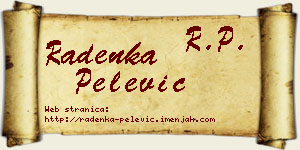 Radenka Pelević vizit kartica